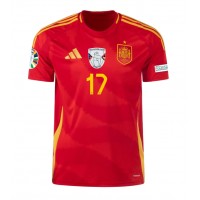 Camisa de time de futebol Espanha Nico Williams #17 Replicas 1º Equipamento Europeu 2024 Manga Curta